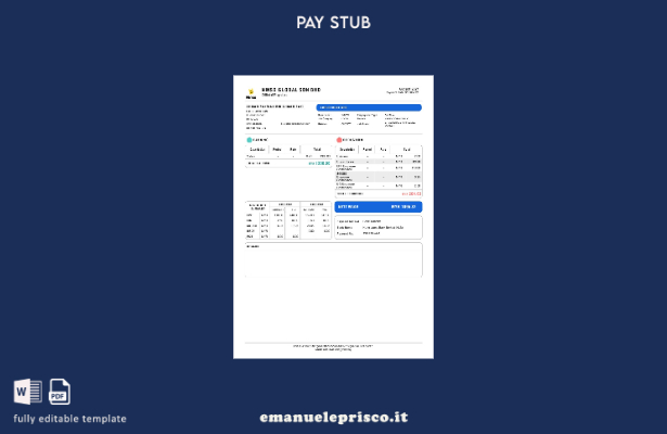modello di busta paga Nityo Infotech Services Filippine in stile verificato